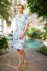 Tilda Woodstock Dress - Ocean