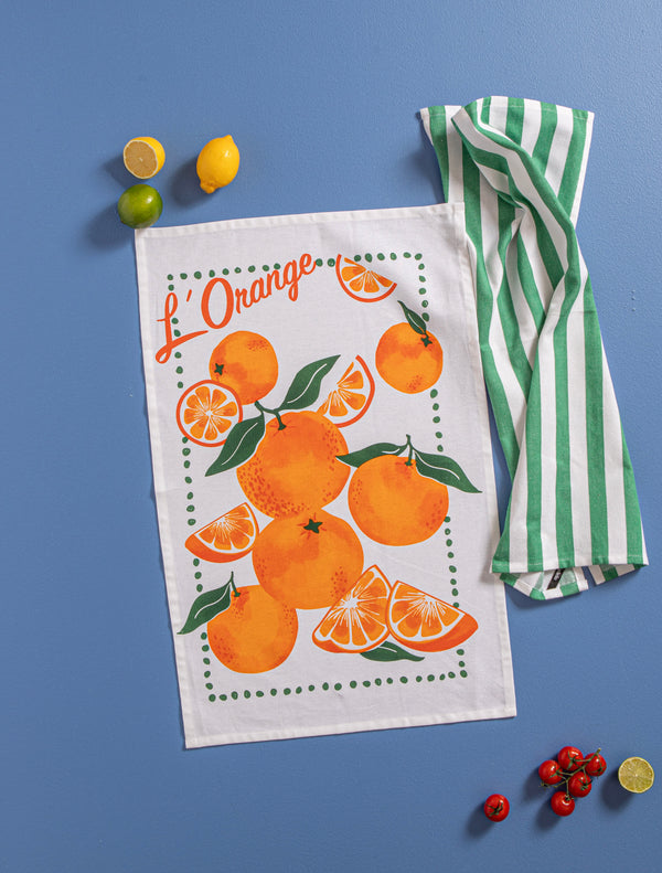 Capri Lemon & Orange 2pk Kitchen Towel