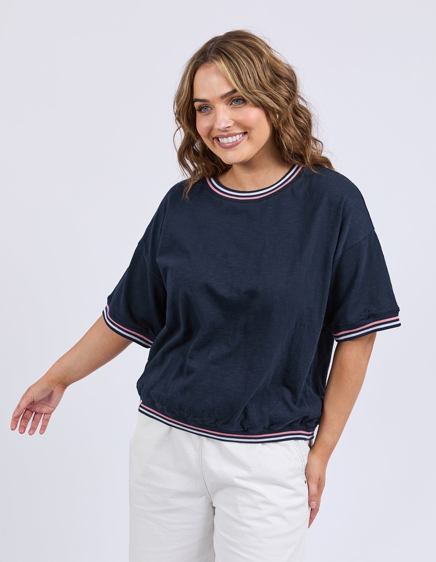 Faye S/S Sweat - Dark Sapphire