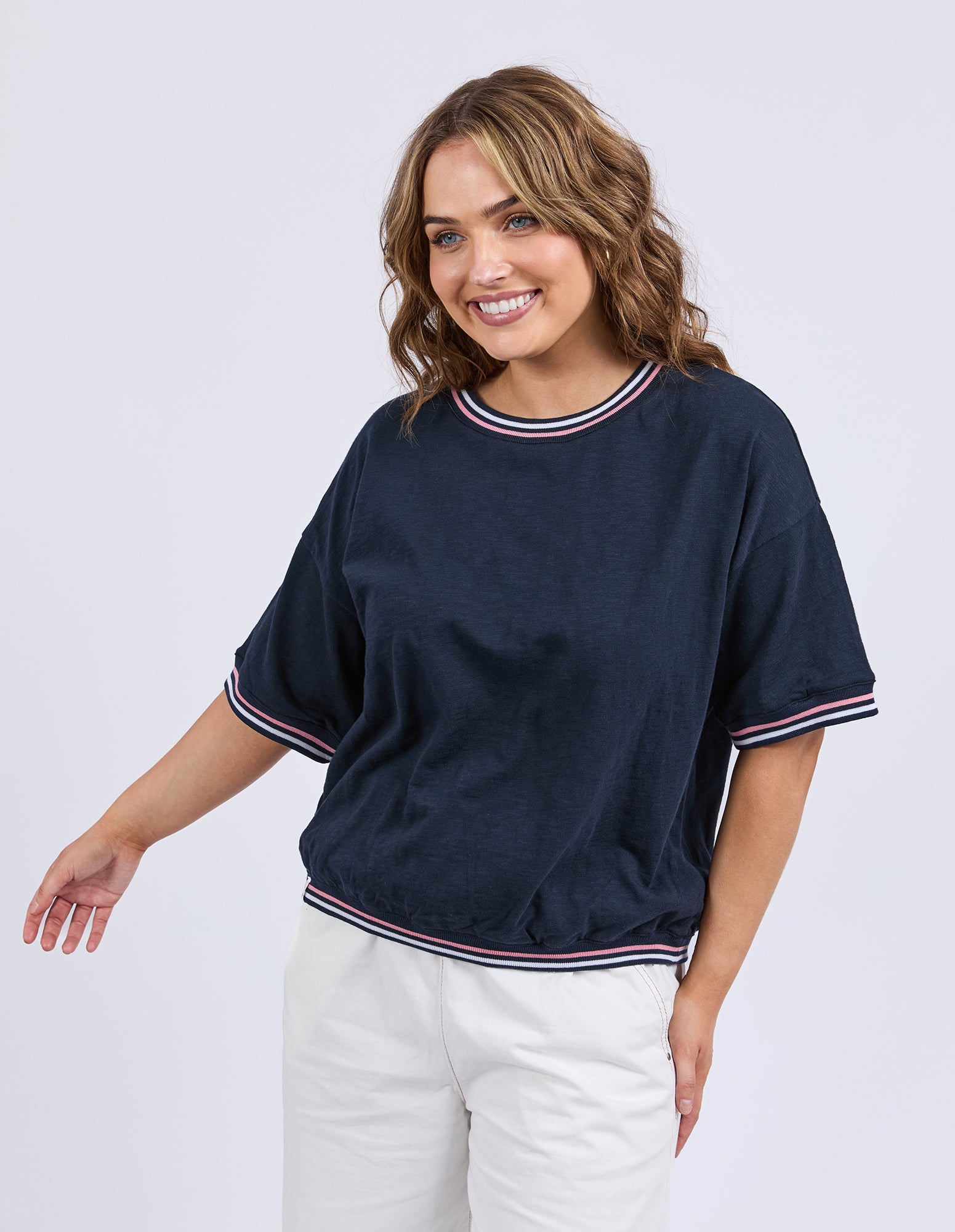 Faye S/S Sweat - Dark Sapphire