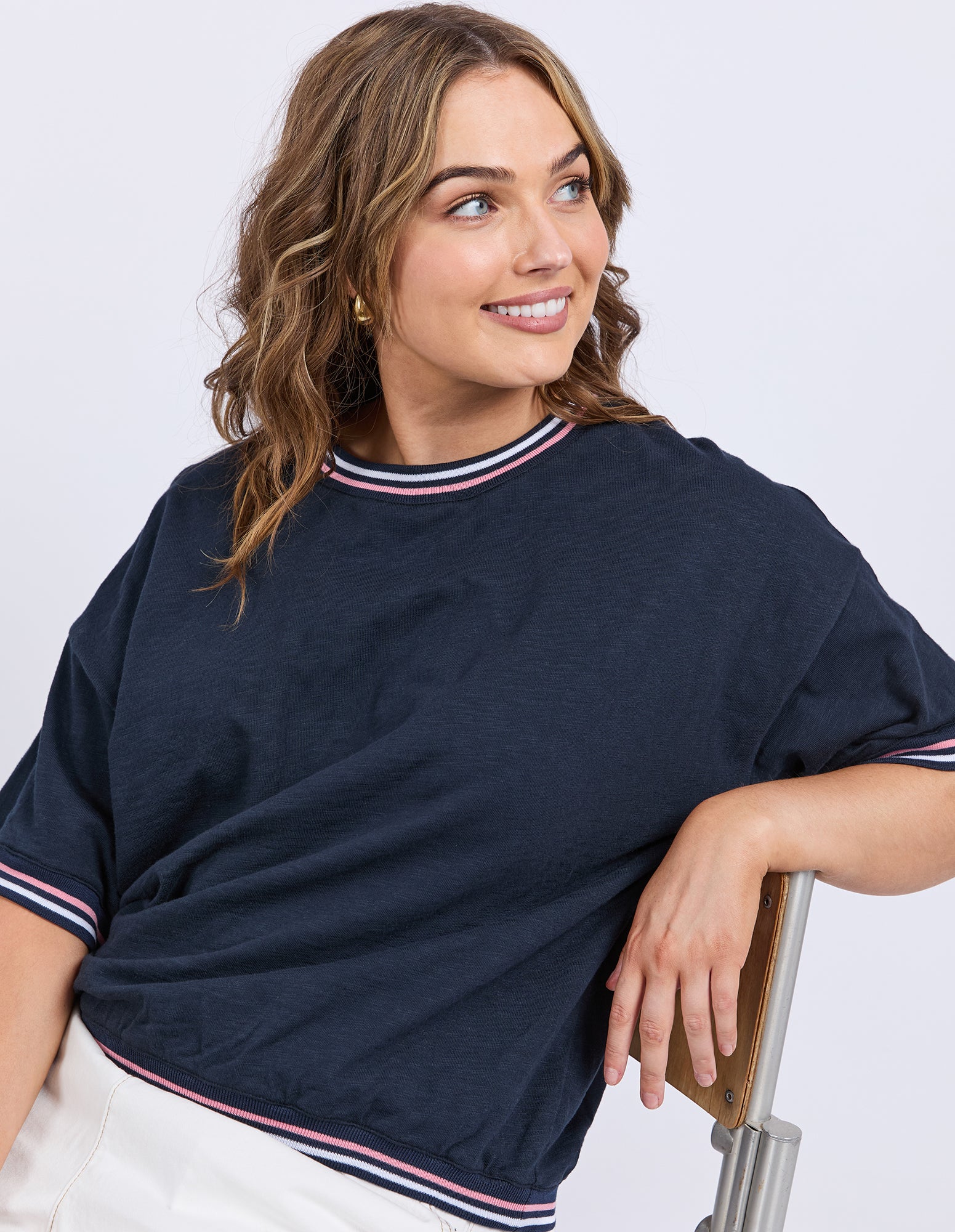 Faye S/S Sweat - Dark Sapphire