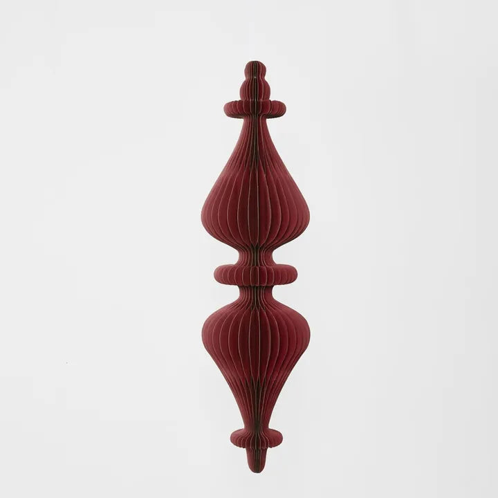 Giant Paper Cresting Finial Decoration - Red
