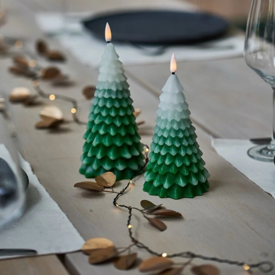 Winter Tree Candles S/2