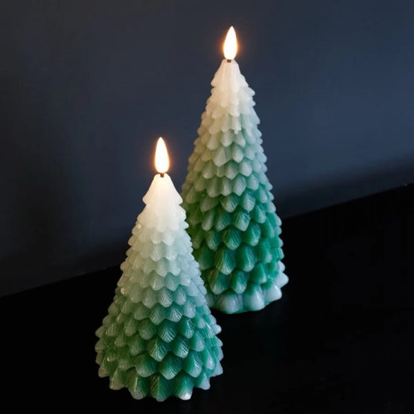 Winter Tree Candles S/2