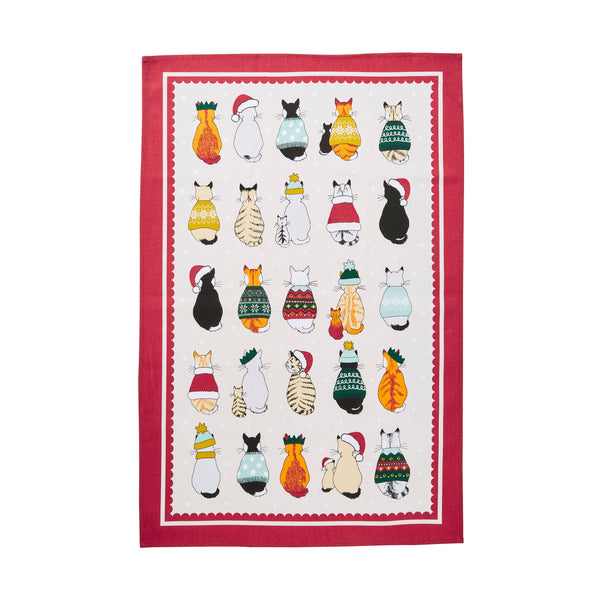 Tea Towel - Christmas Cats