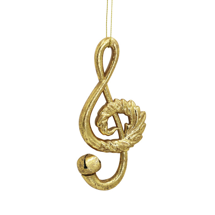 Ornament Treble Clef - Gold