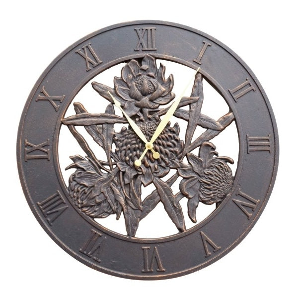 Cast Aluminium Outdoor Clock - Waratah