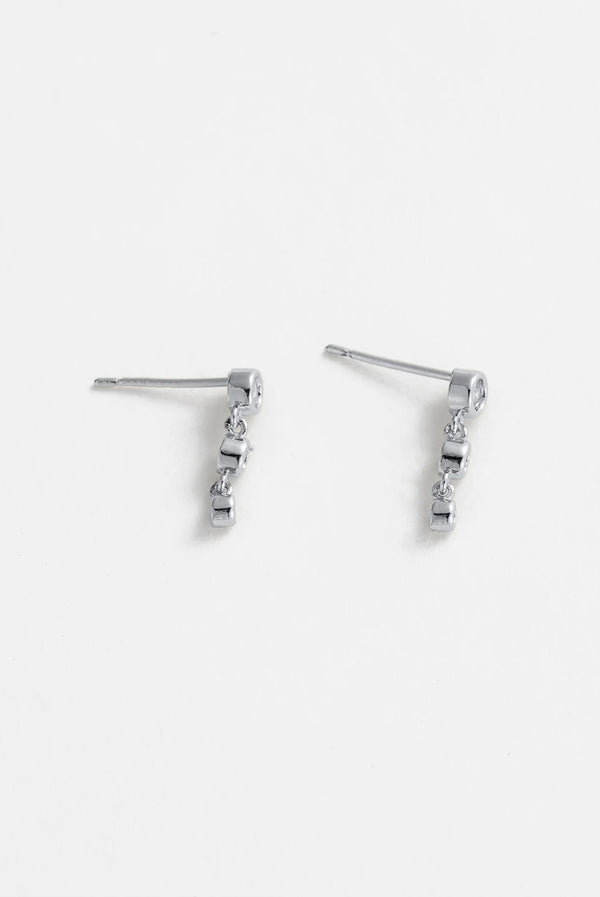 Abby Earring - Silver/Clear