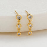 Abby Earring - Gold/Clear