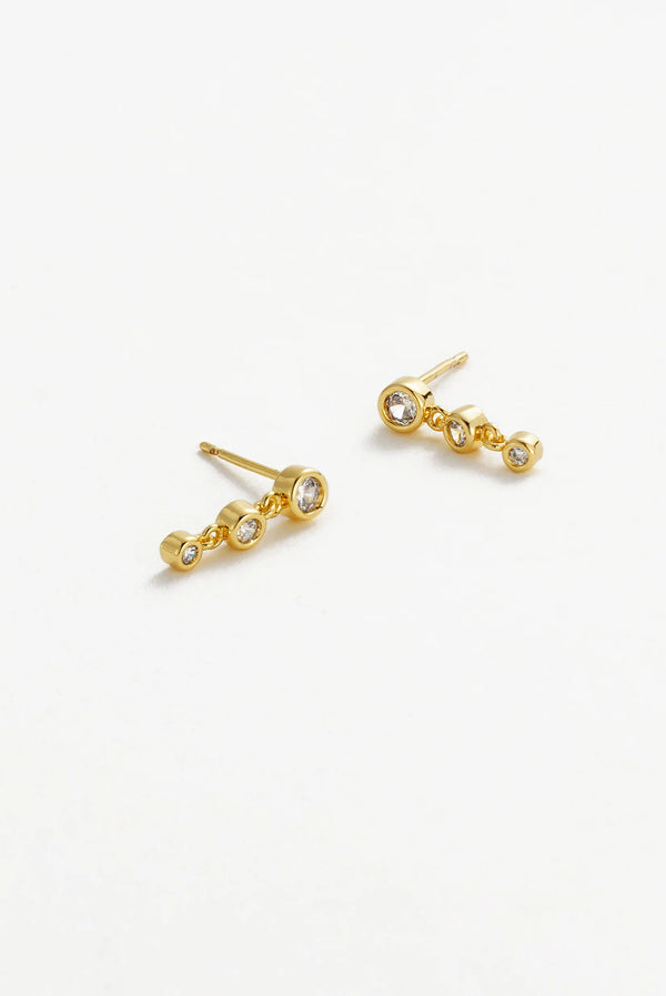 Abby Earring - Gold/Clear