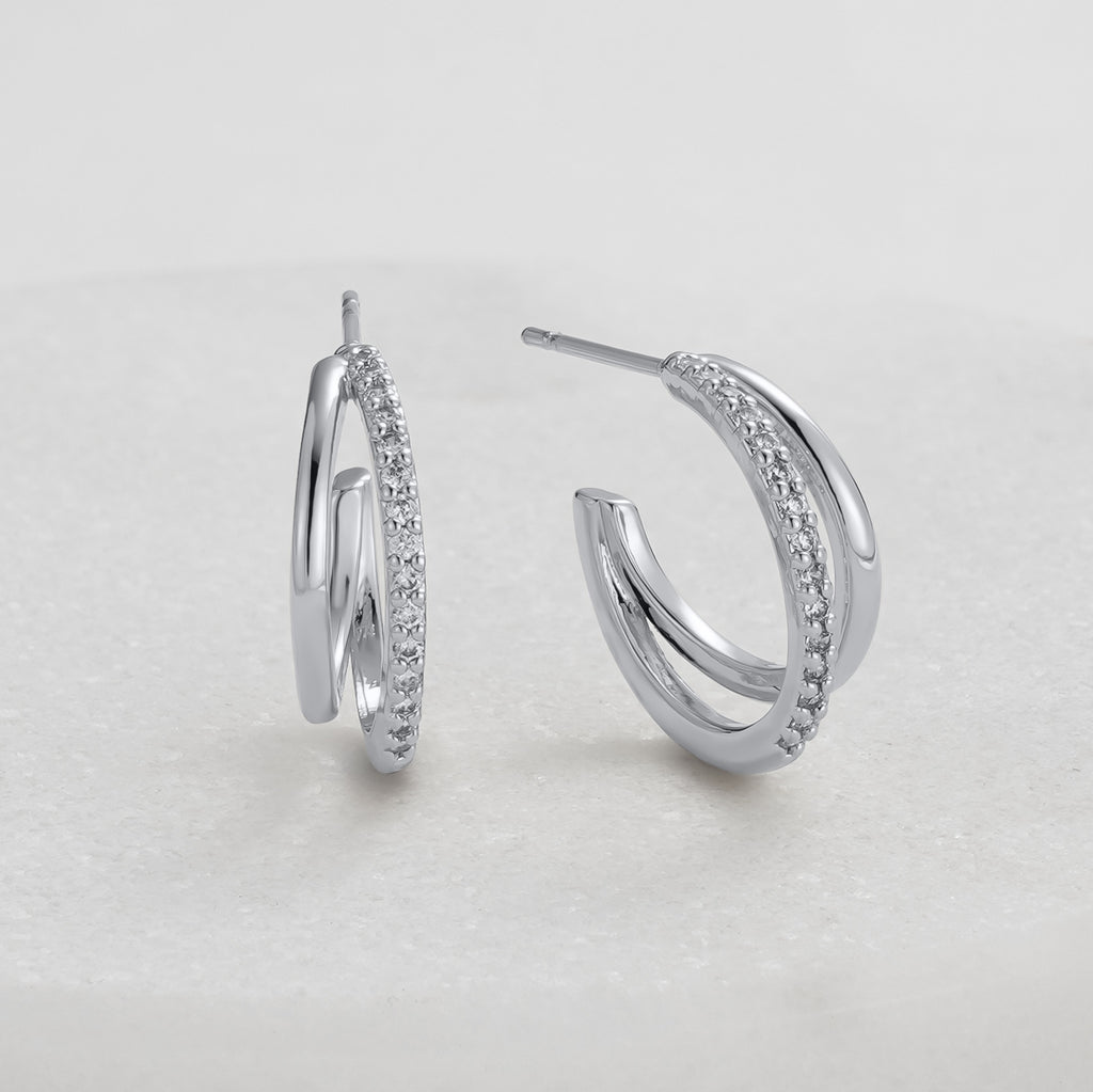 Celeste Hoop - Silver