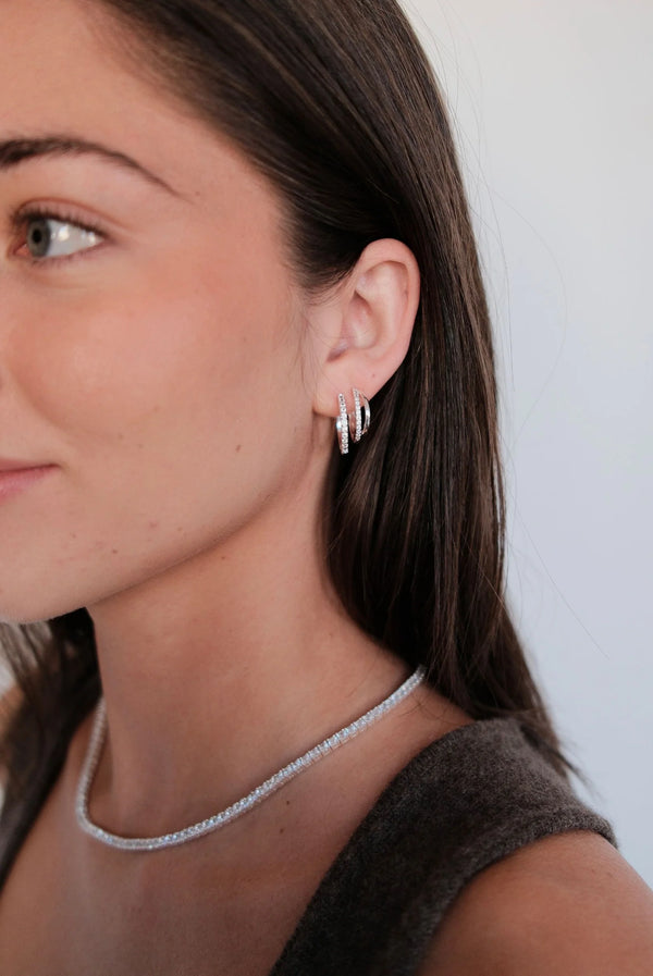 Celeste Hoop - Silver