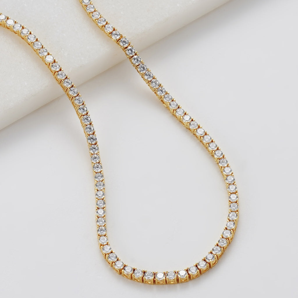 Dani Tennis Necklace - Gold