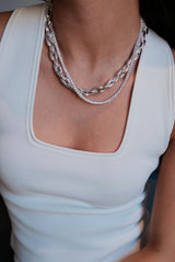 Dani Tennis Necklace - Silver