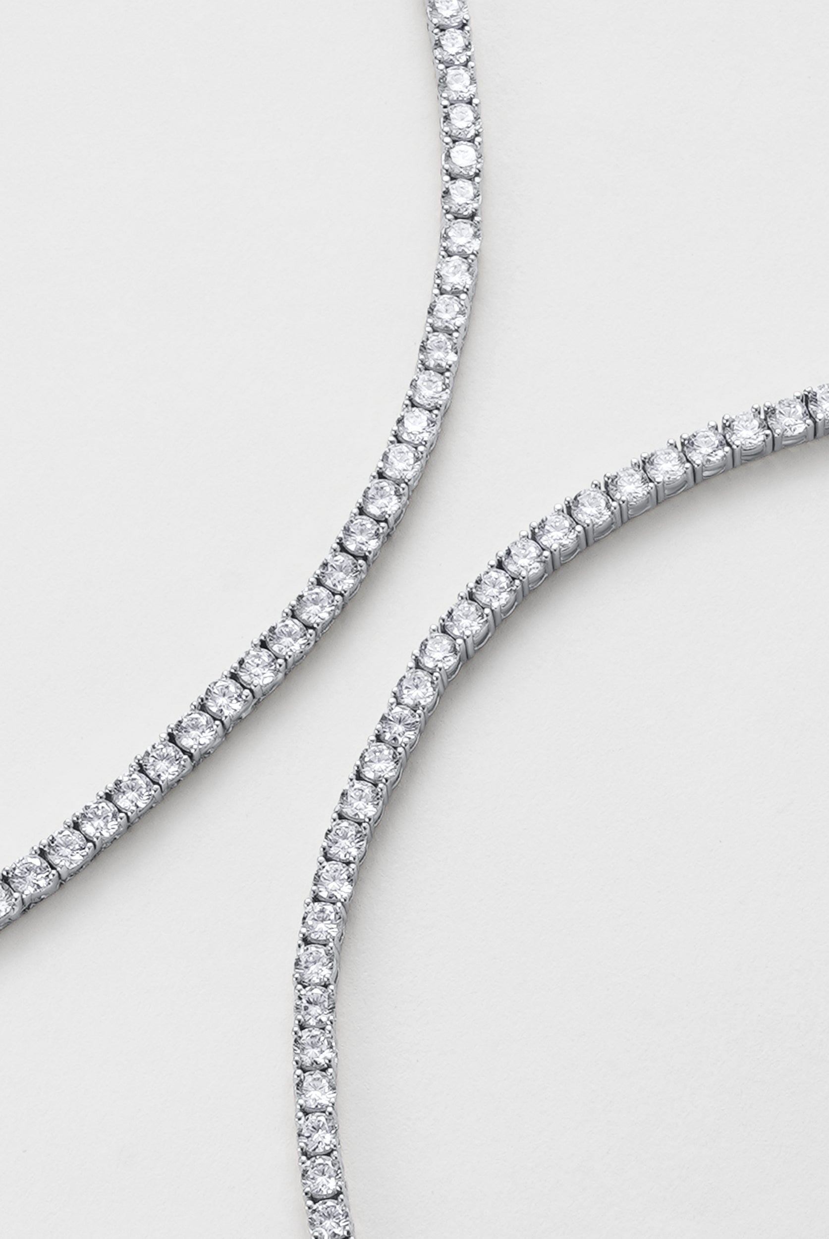 Dani Tennis Necklace - Silver