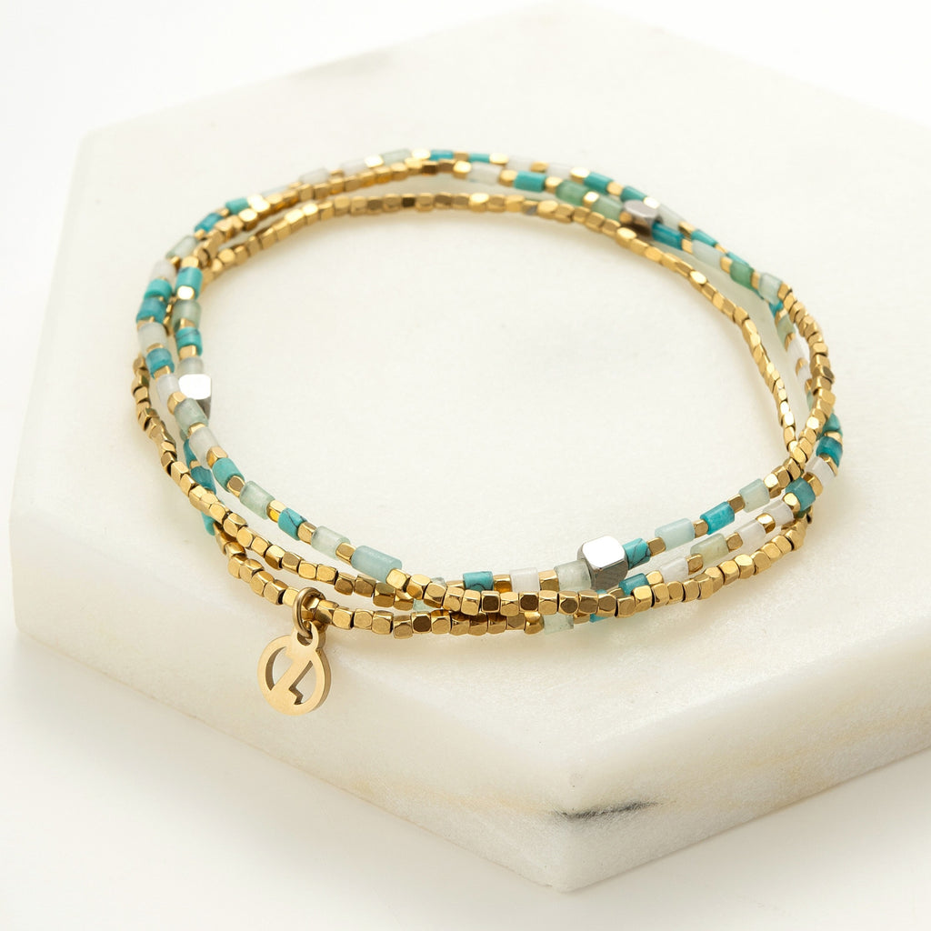 Ophelia Wrap Bracelet - Aqua