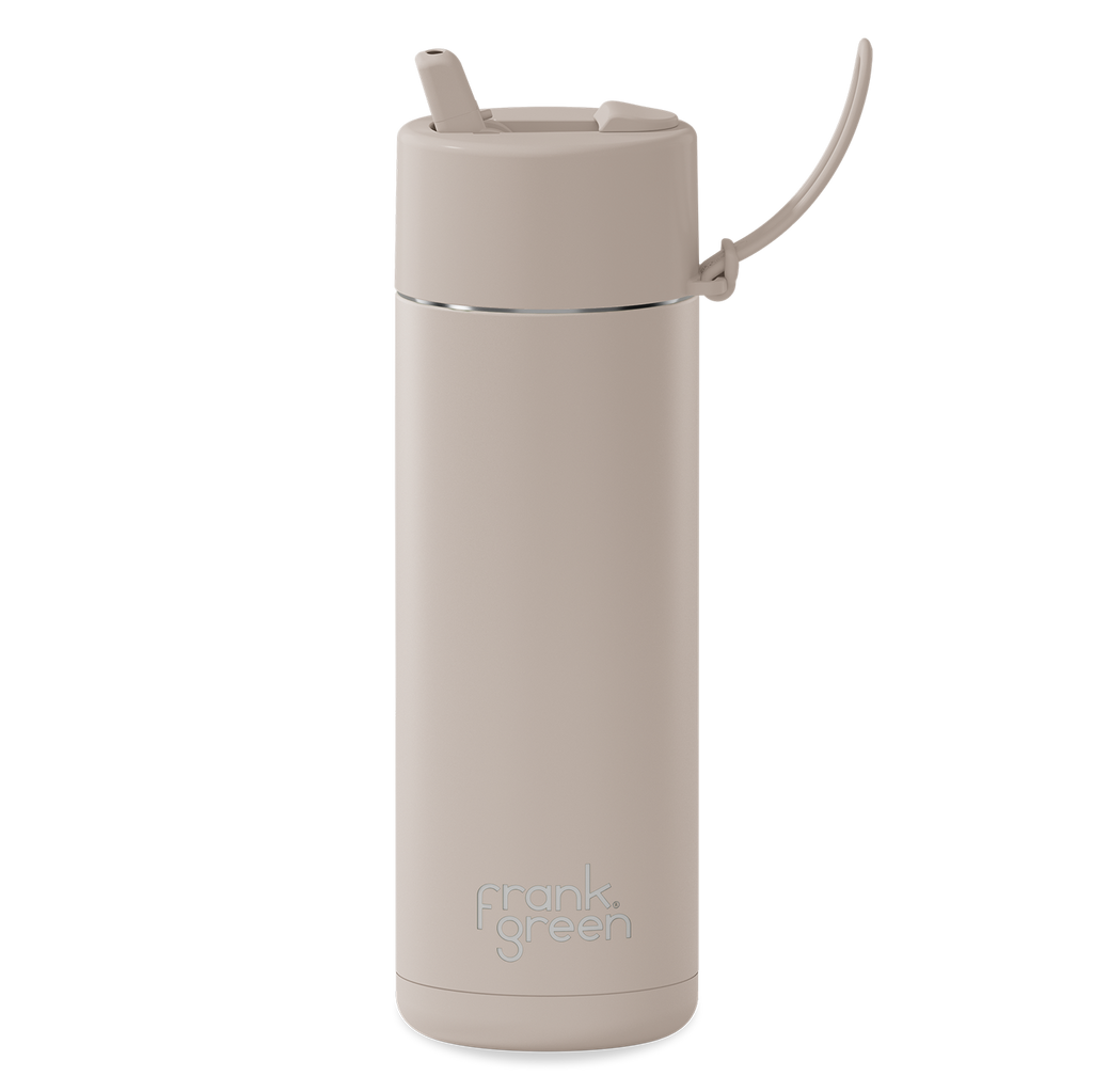 Ceramic Reusable Bottle + Flip Straw Lid 20oz - Moon Dust