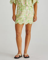 Emmett Scallop Skirt - Green Shell Patchwork