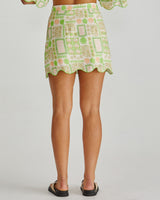 Emmett Scallop Skirt - Green Shell Patchwork