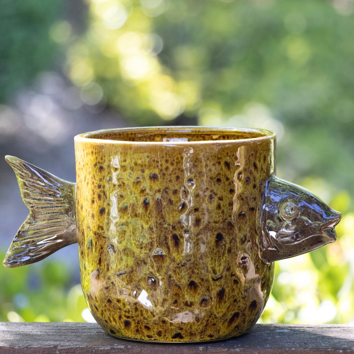 Pescado Ceramic Pot - Olive