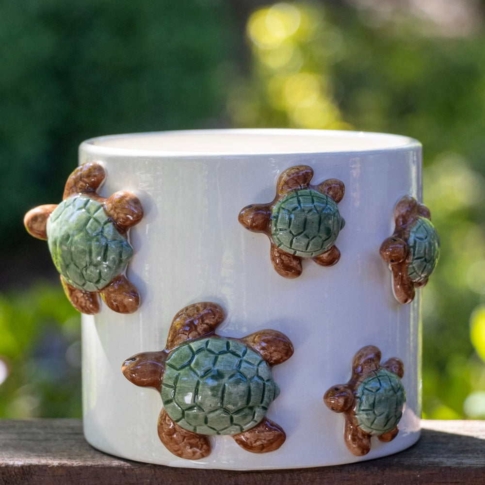 Family Of Turtle Planter 11cm - Green