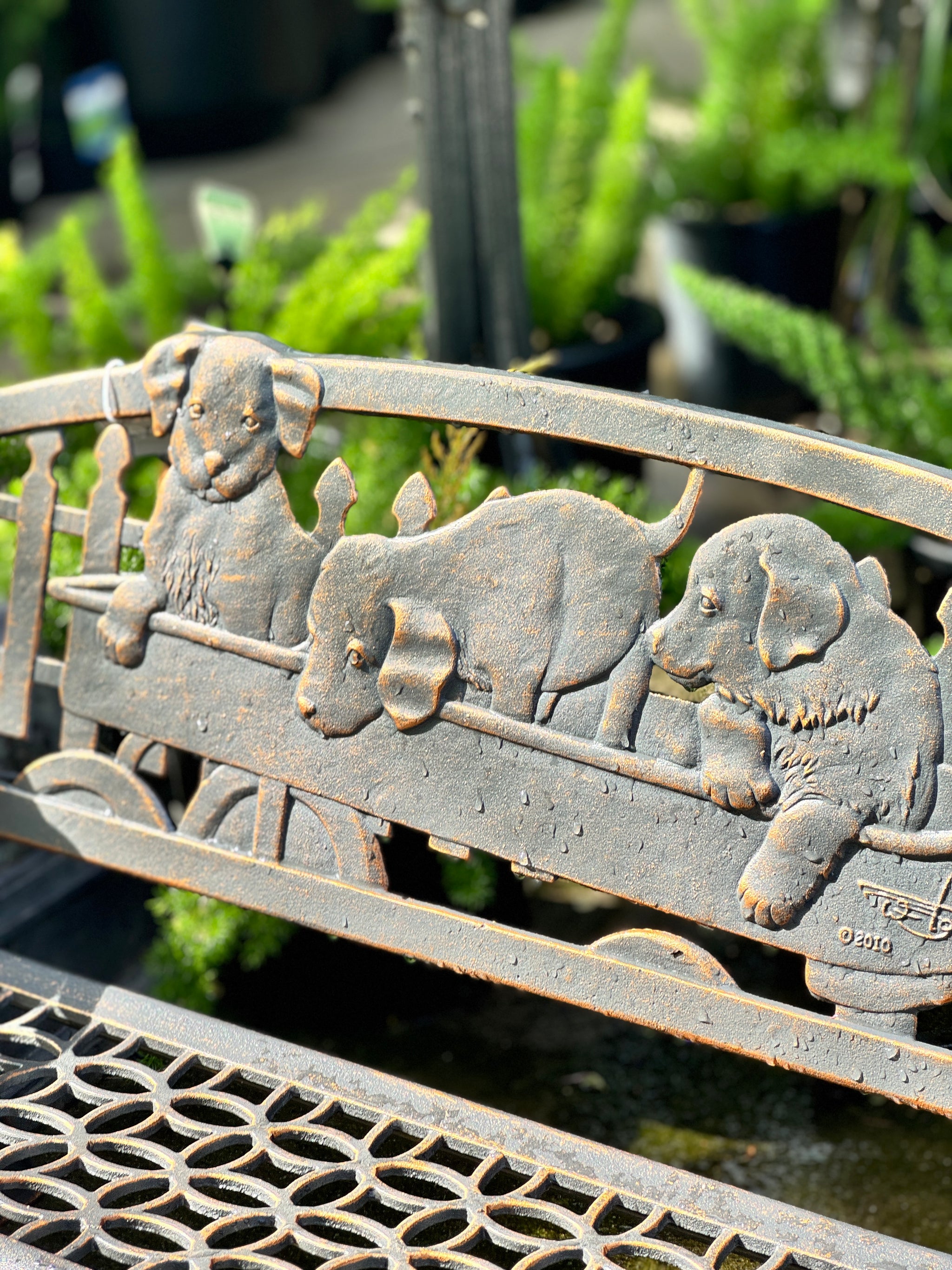 Cast Iron Kids Bench - Puppy