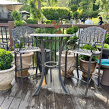 Cast Iron Pub Setting 3pc - Leaves