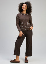 Tailored Cardi - Cocoa