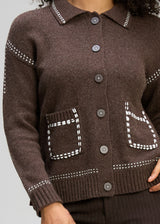Tailored Cardi - Cocoa