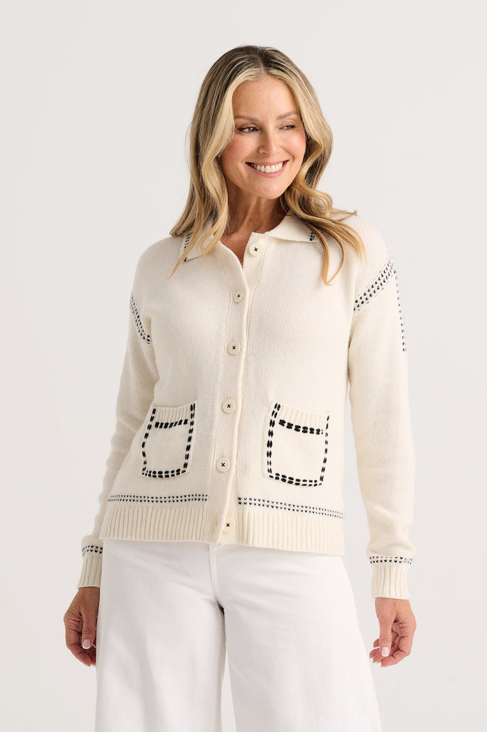 Tailored Cardi - Snow