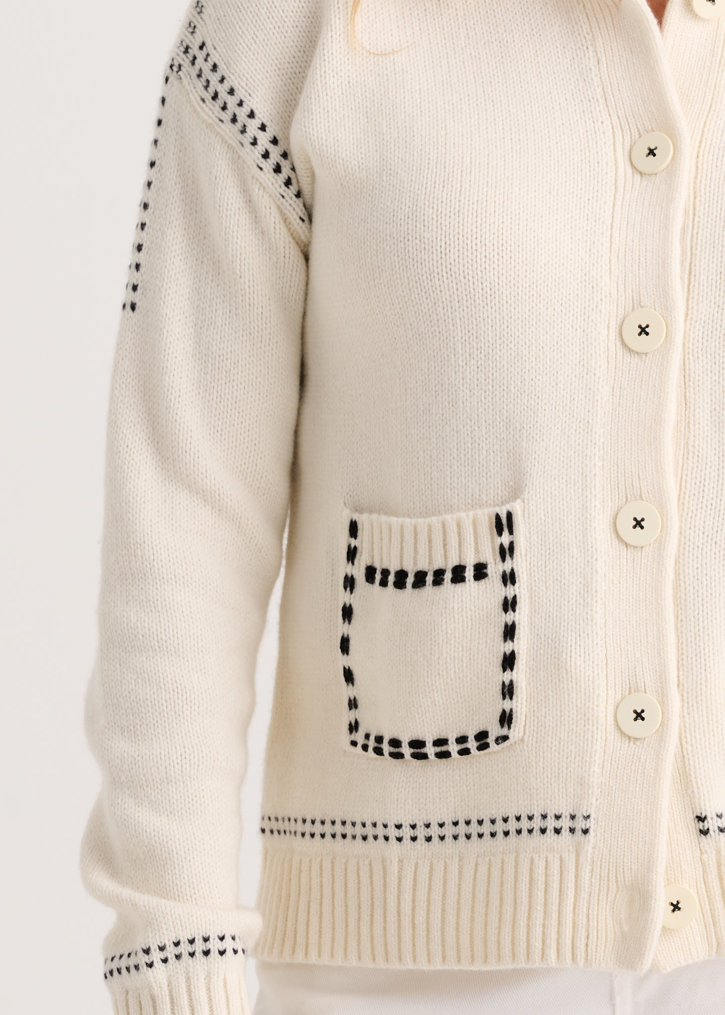 Tailored Cardi - Snow