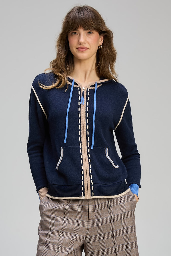 Threaded Hoodie - Dark Denim