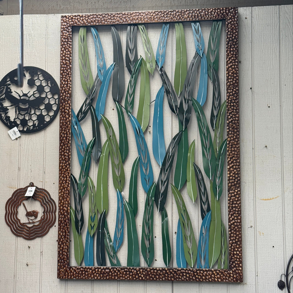 Wall Art Extra Large - Leaves Blue 152x102cm