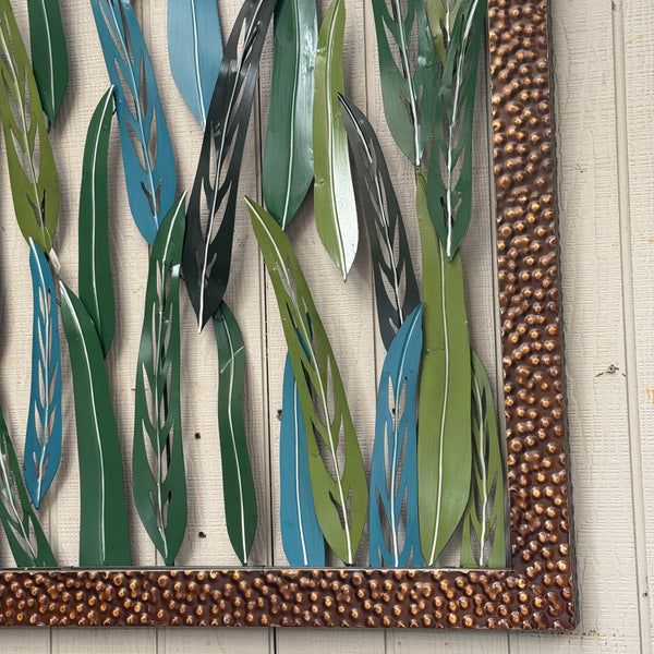 Wall Art Extra Large - Leaves Blue 152x102cm
