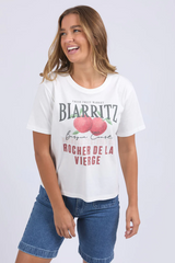 Biarritz Tee - Vintage White