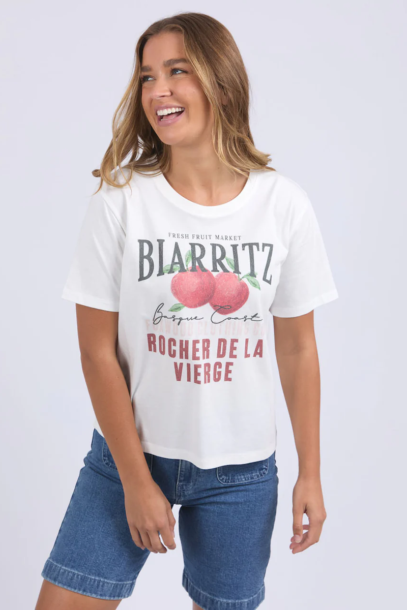 Biarritz Tee - Vintage White
