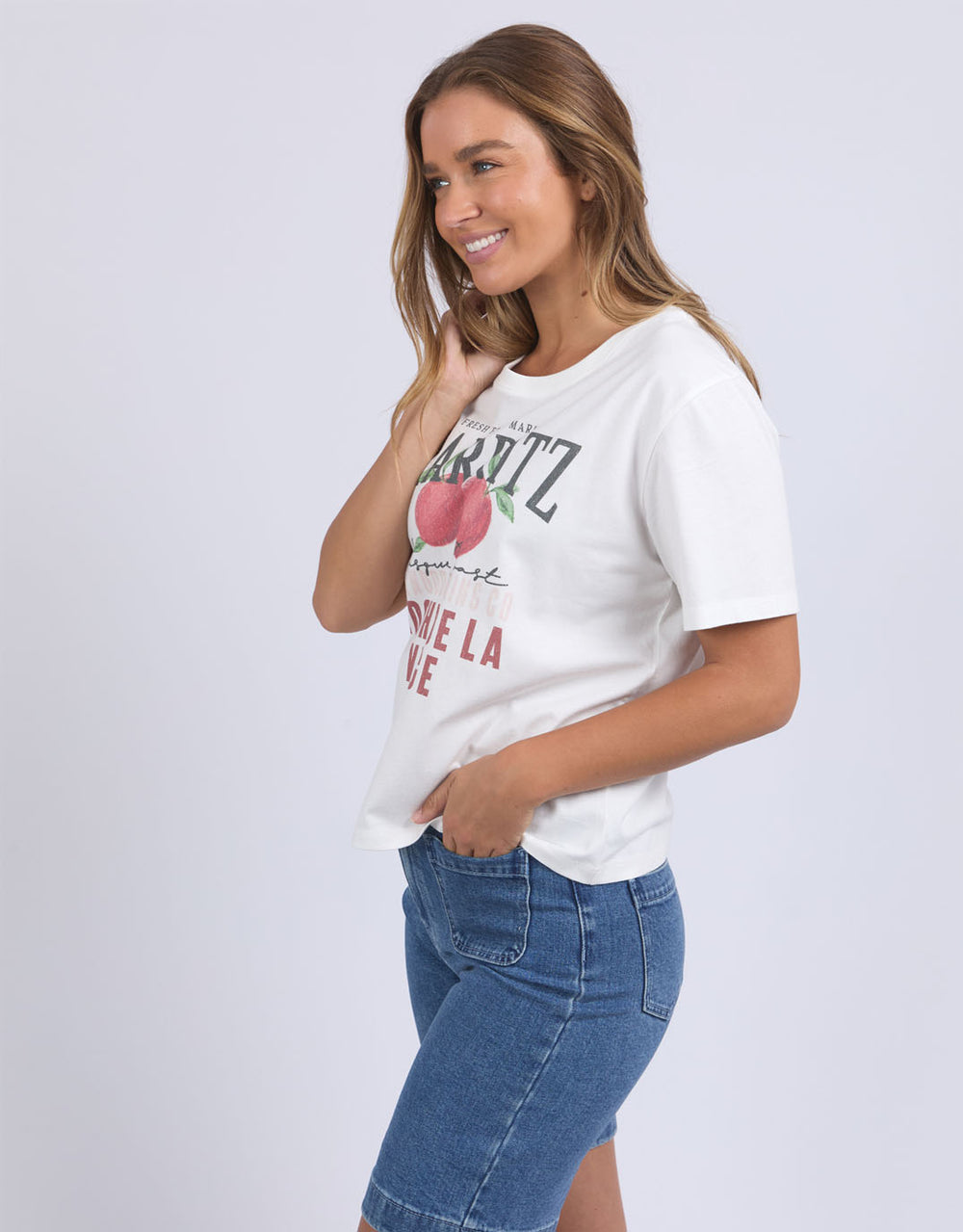 Biarritz Tee - Vintage White