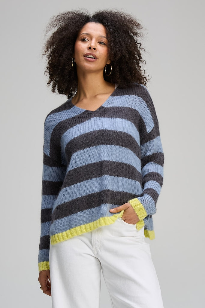 Cozy Kid Stripe V - Mist