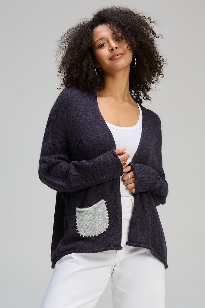Bloom Back Cardi - Ink