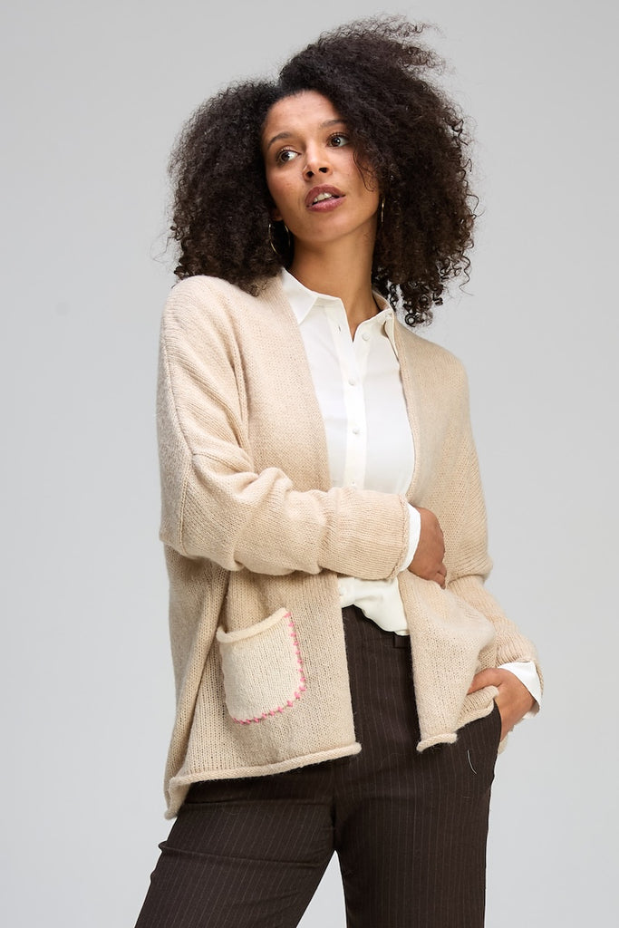 Bloom Back Cardi - Mink