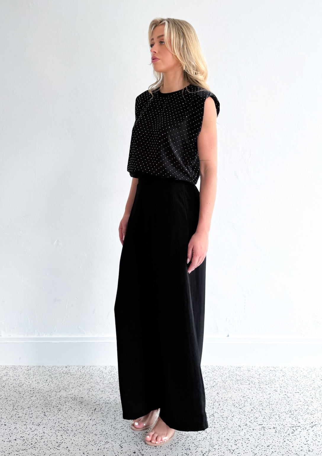Crepe Dressy Pants - Black