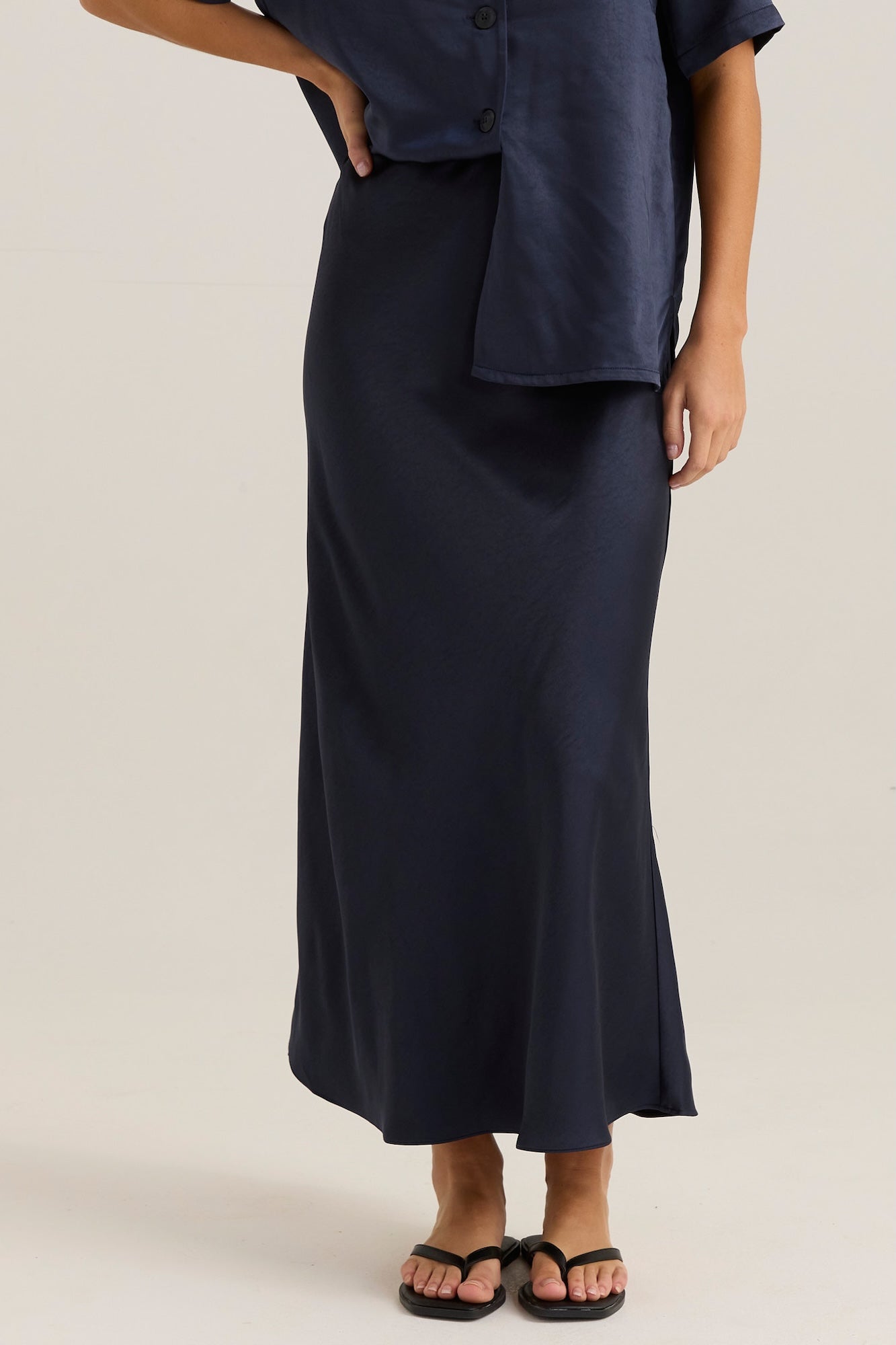 Jasper Slip Skirt - Navy