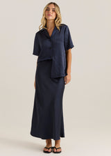 Jasper Slip Skirt - Navy