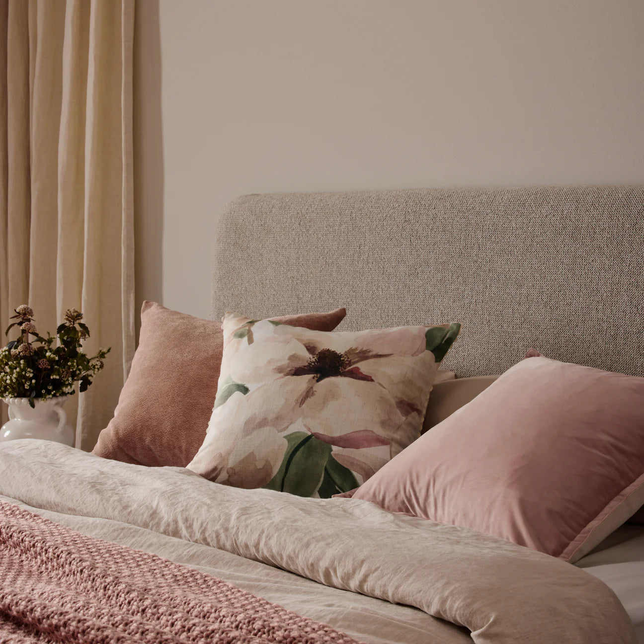 Brooklyn Cushion 50cm - Blush