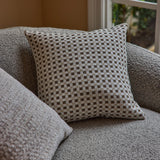 Checkers Cushion 50cm - Beige/Coffee