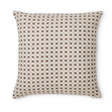 Checkers Cushion 50cm - Beige/Coffee