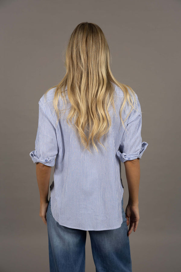 Nala Stripe Shirt - Blue