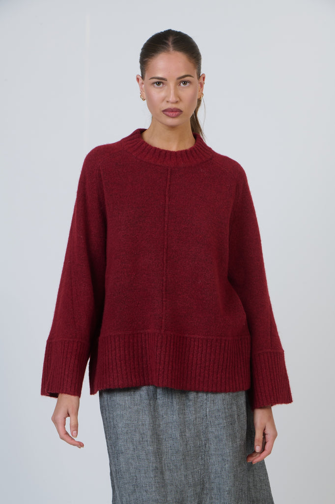 Seam Detail Knit - Oxblood