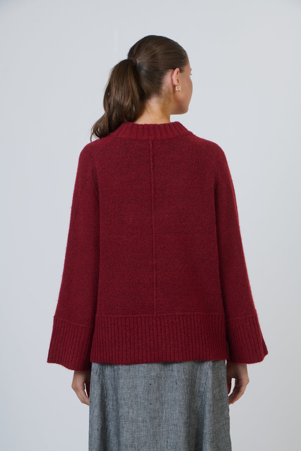 Seam Detail Knit - Oxblood