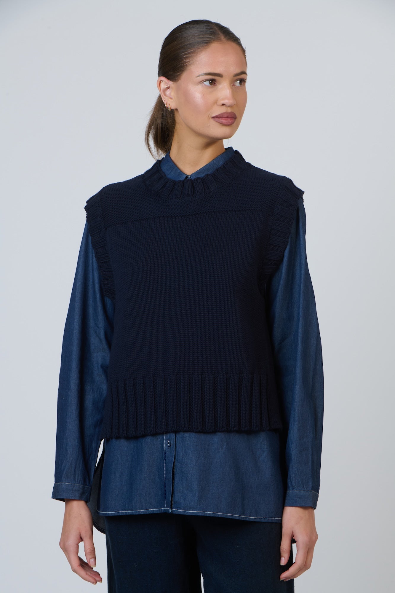 Knit Vest - Ink